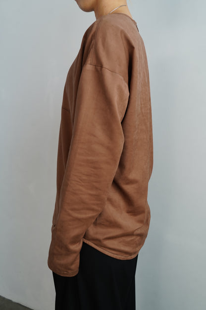 Soft Suedy Pullover / BROWN -10月20-25日発送-