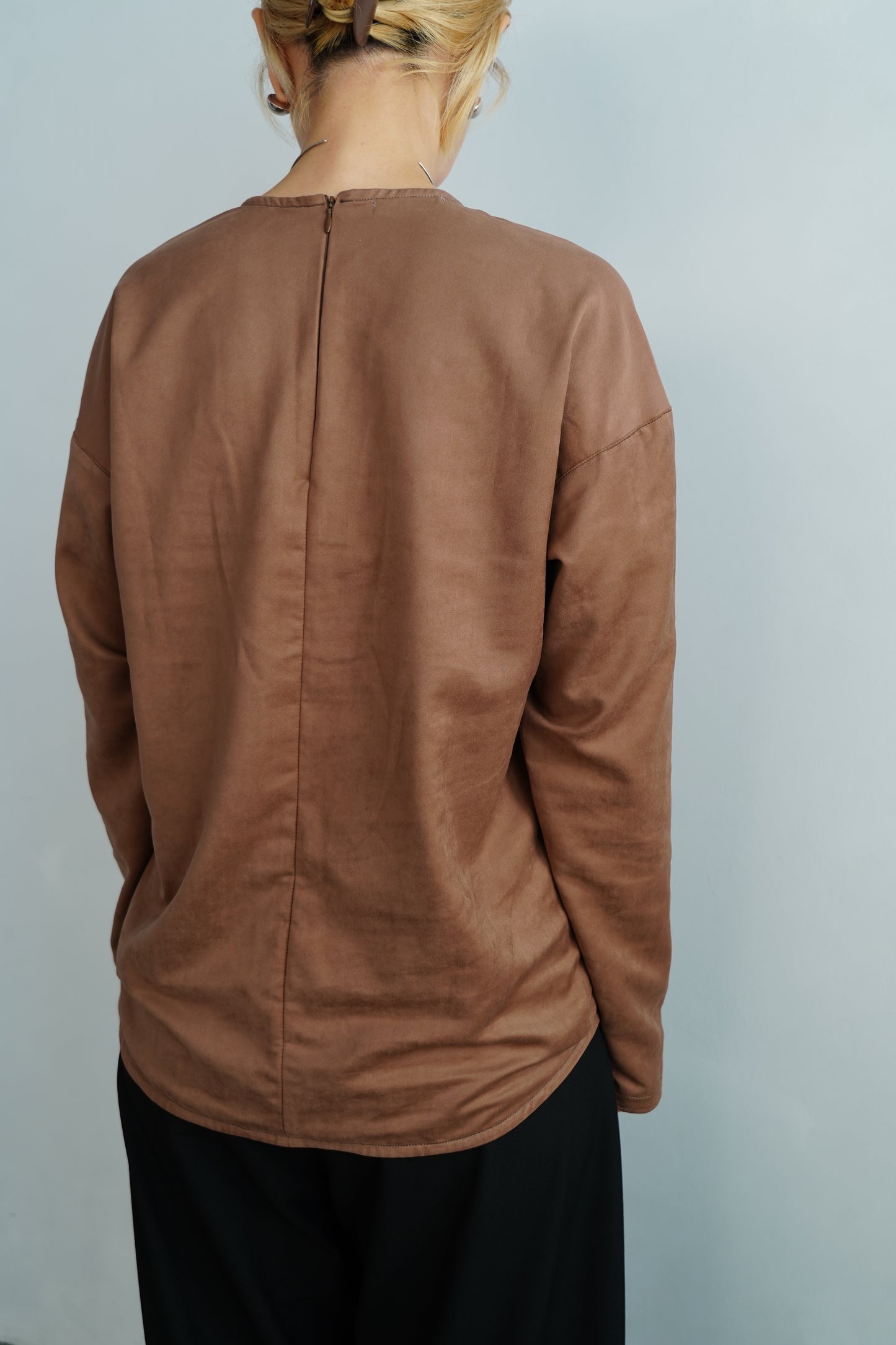 Soft Suedy Pullover / BROWN -10月20-25日発送-