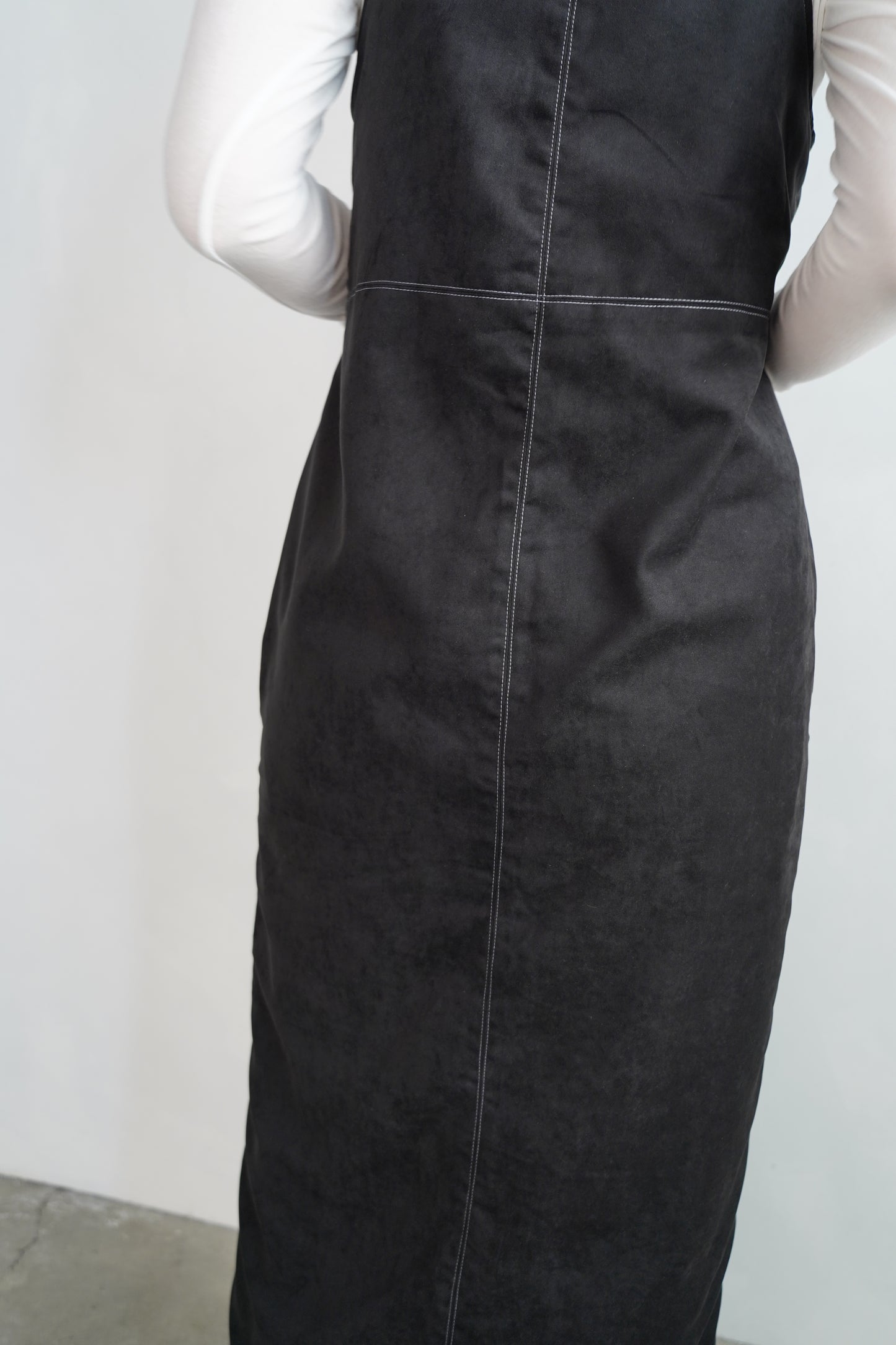 Soft Suede Dress / BLACK -10月20-25日発送-