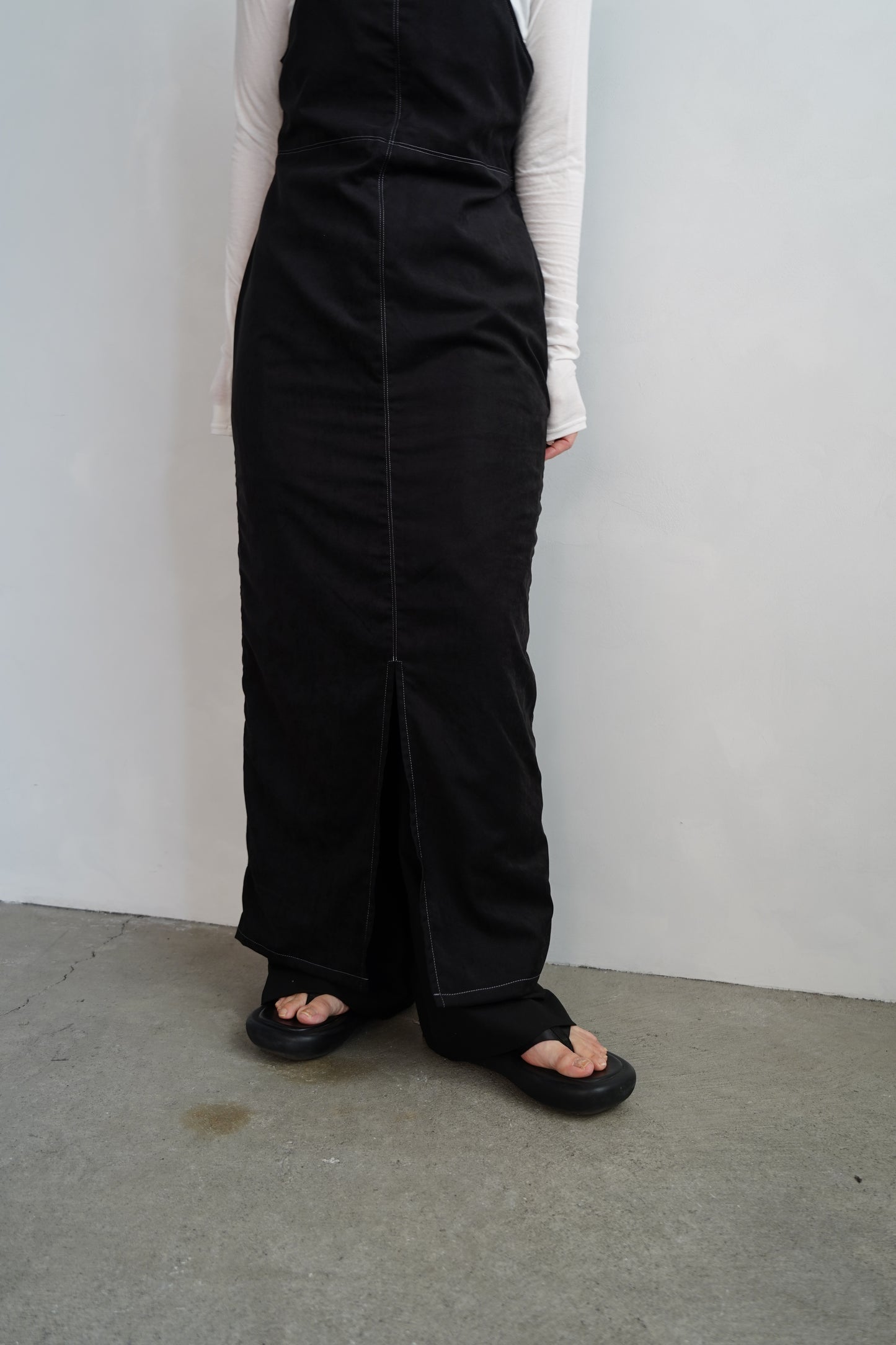 Soft Suede Dress / BLACK -10月20-25日発送-