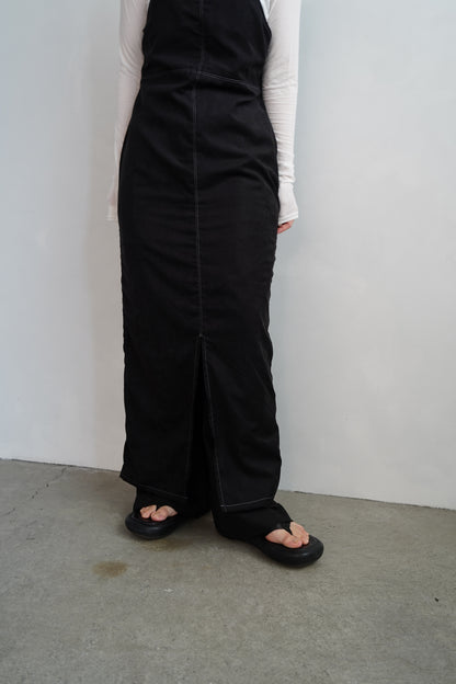 Soft Suede Dress / BLACK -10月20-25日発送-