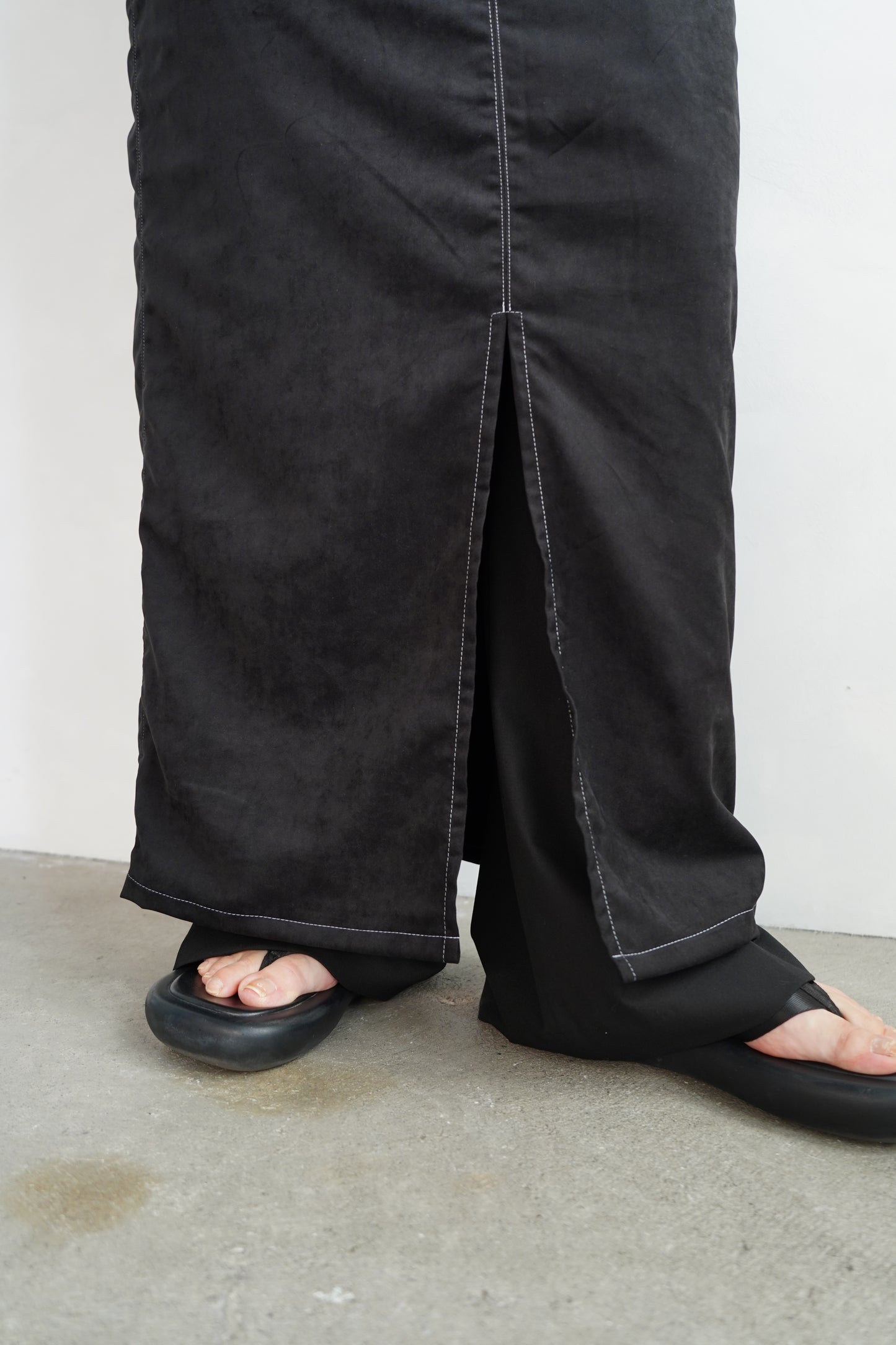 Soft Suede Dress / BLACK -10月20-25日発送-