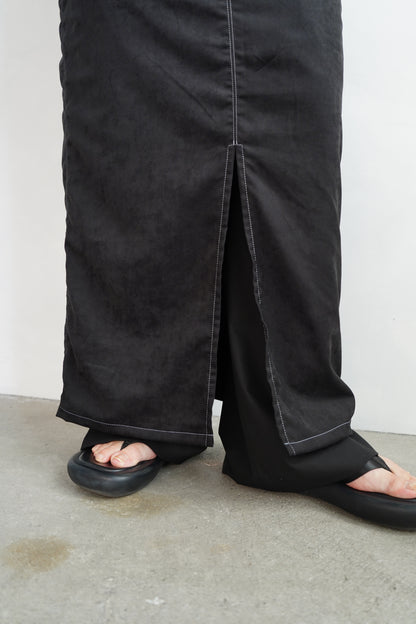 Soft Suede Dress / BLACK -10月20-25日発送-