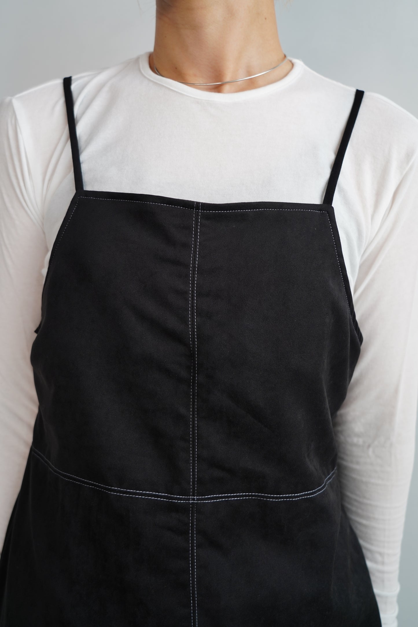 Soft Suede Dress / BLACK -10月20-25日発送-