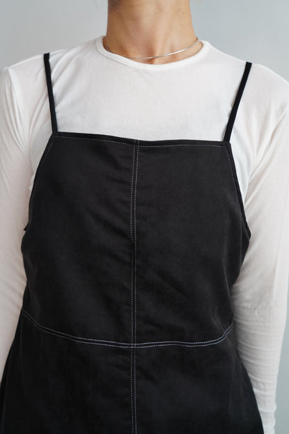 Soft Suede Dress / BLACK -10月20-25日発送-