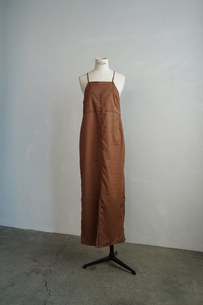 Soft Suede Dress / BROWN -10月20-25日発送-