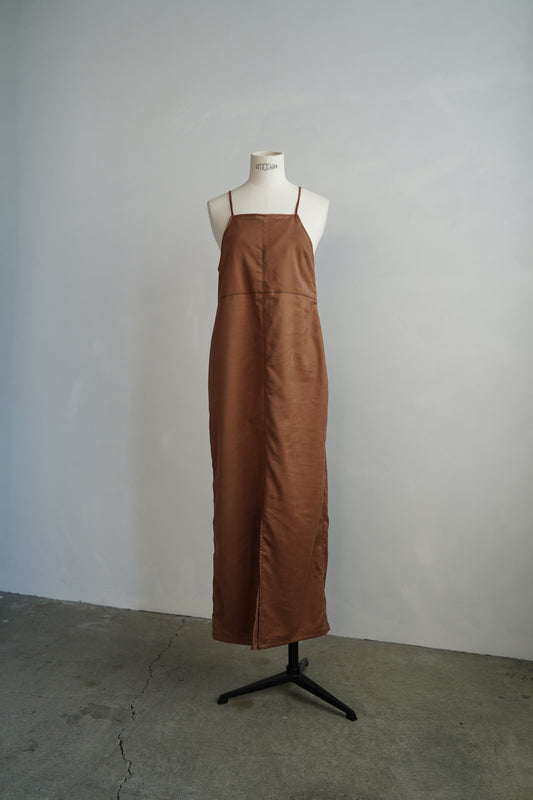 Soft Suede Dress / BROWN -10月20-25日発送-