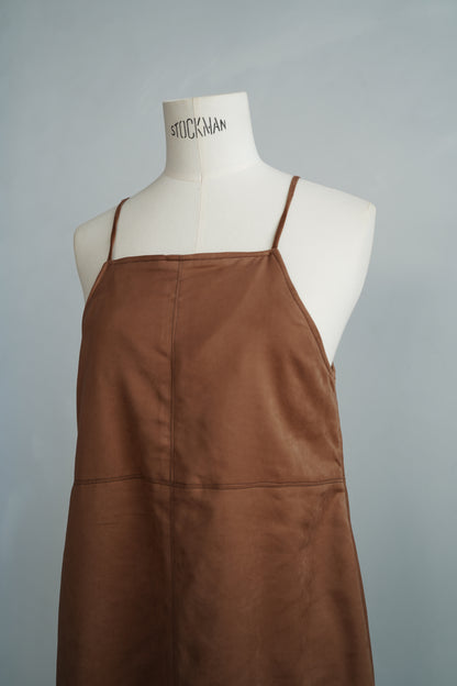 Soft Suede Dress / BROWN -10月20-25日発送-