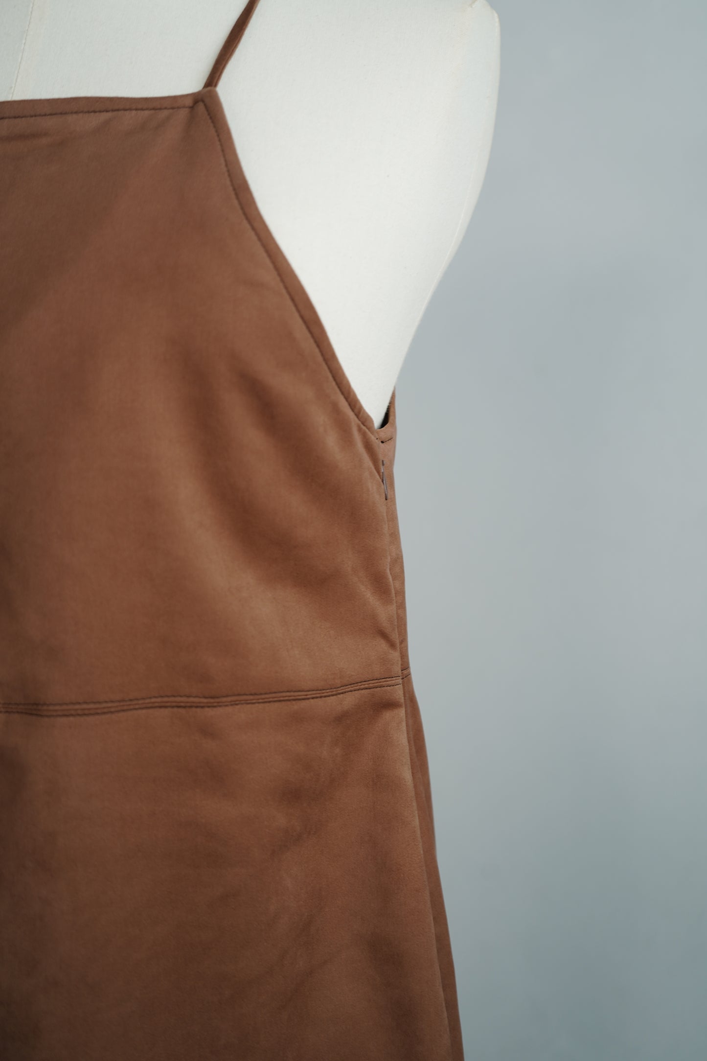 Soft Suede Dress / BROWN -10月20-25日発送-