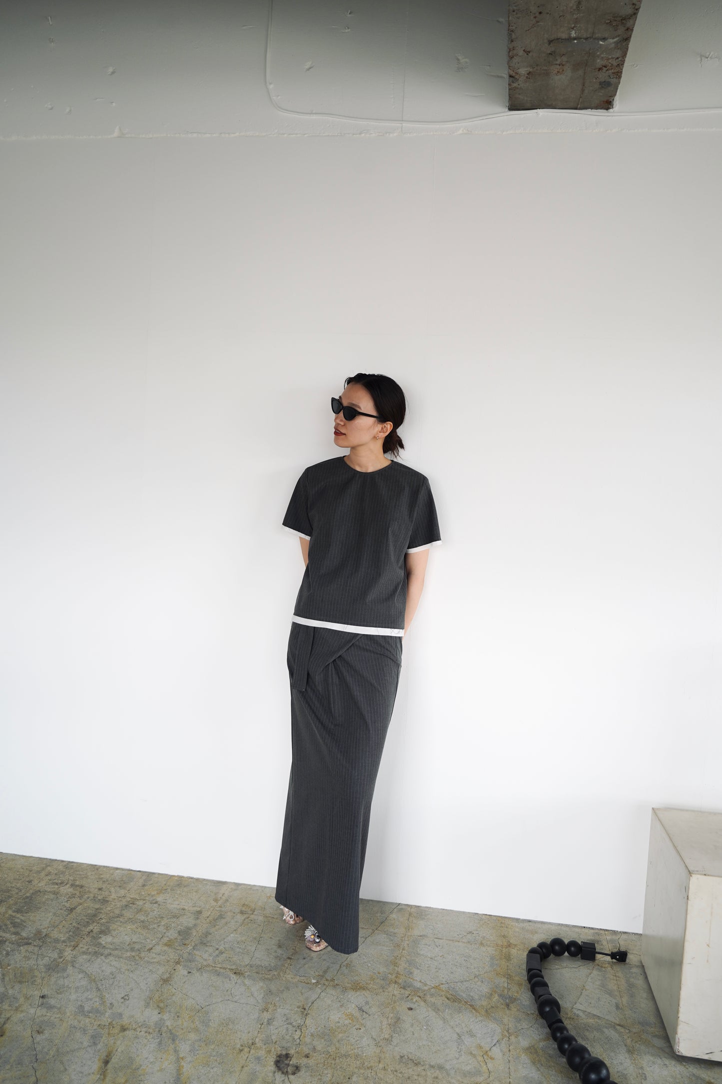 Essential Half Top / PINSTRIPE -7月10-15日発送-