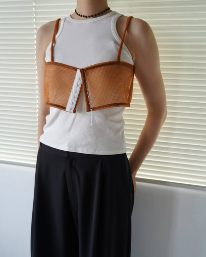 Double Mesh Cami / ORANGE
