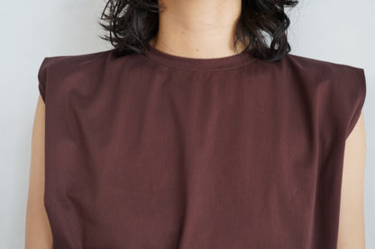 Nosleeve Short Top / BROWN -6月25-30日発送-