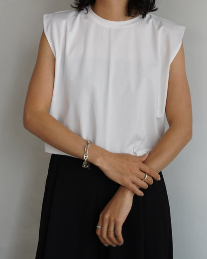 Nosleeve Short Top / WHITE -6月25-30日発送-