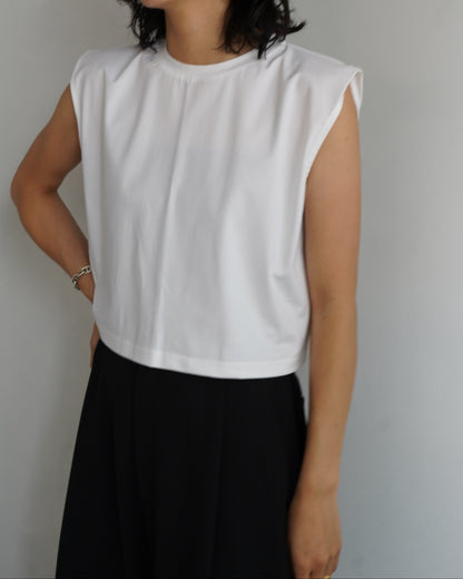 Nosleeve Short Top / WHITE -6月25-30日発送-