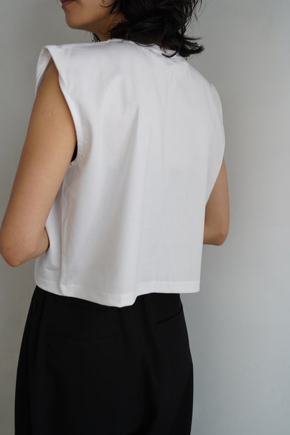 Nosleeve Short Top / WHITE -6月25-30日発送-