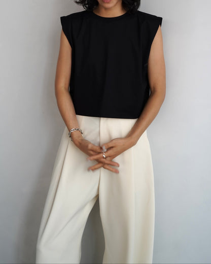 Nosleeve Short Top / BLACK