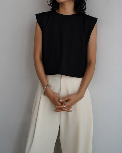 Nosleeve Short Top / BLACK -6月25-30日発送-