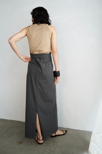 Essential Wrap Skirt / PINSTRIPE -7月10-15日発送-