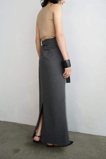 Essential Wrap Skirt / PINSTRIPE -7月10-15日発送-