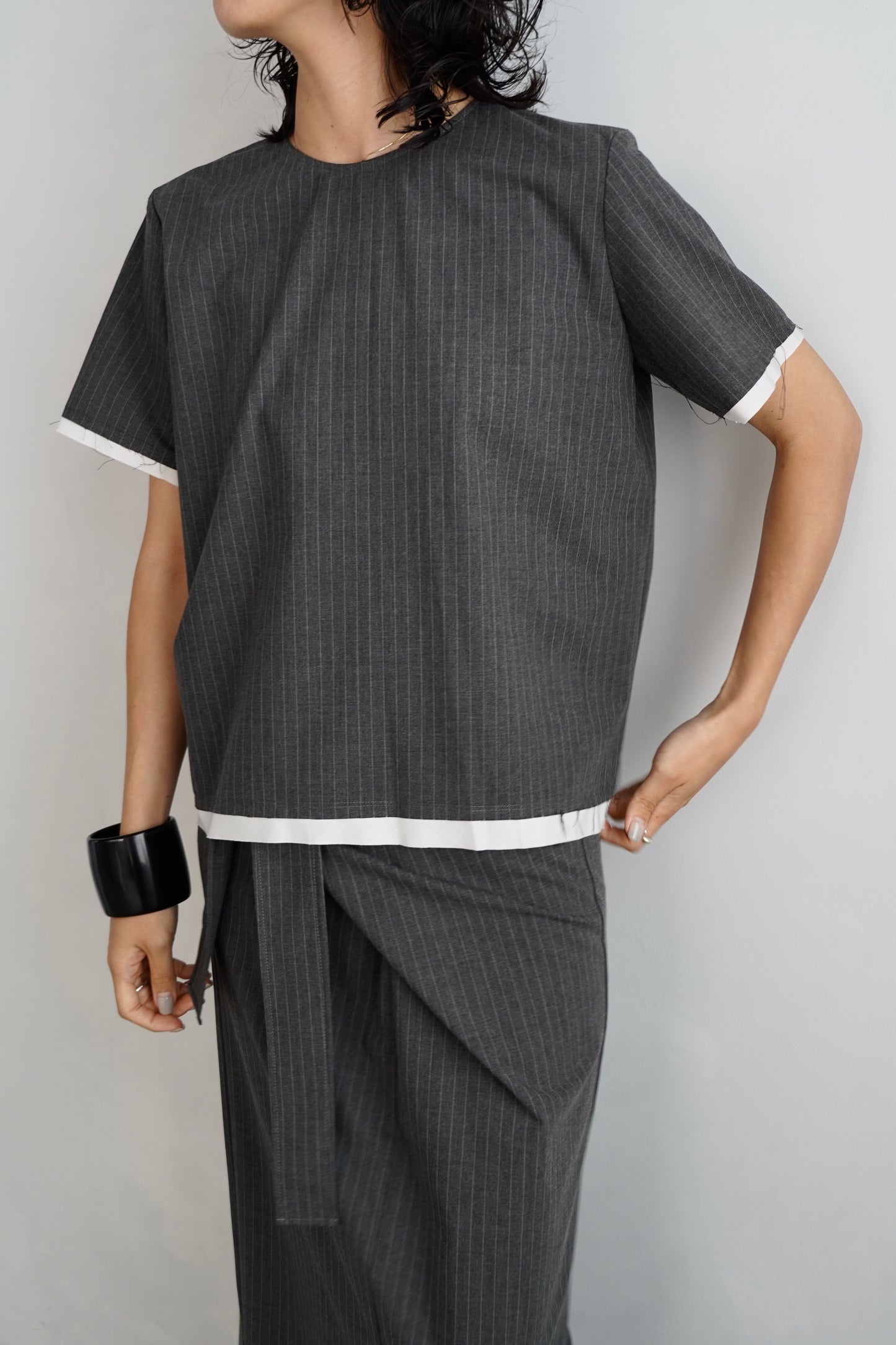 Essential Half Top / PINSTRIPE -7月10-15日発送-