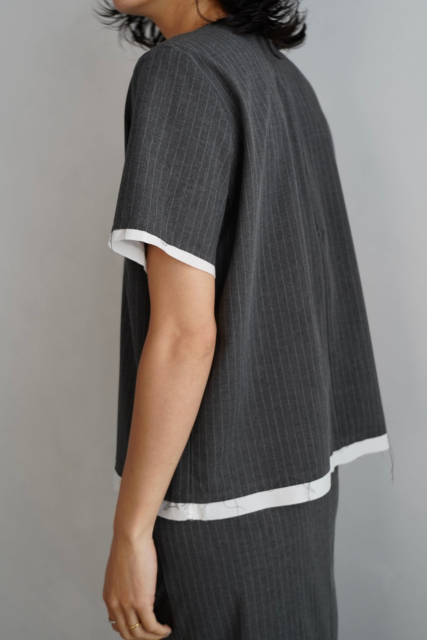 Essential Half Top / PINSTRIPE -7月10-15日発送-