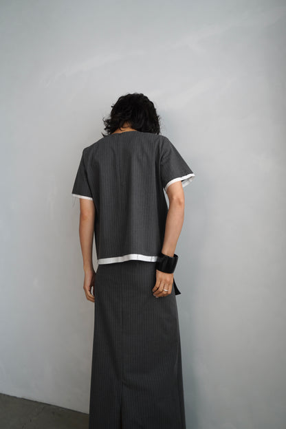 Essential Half Top / PINSTRIPE -7月10-15日発送-