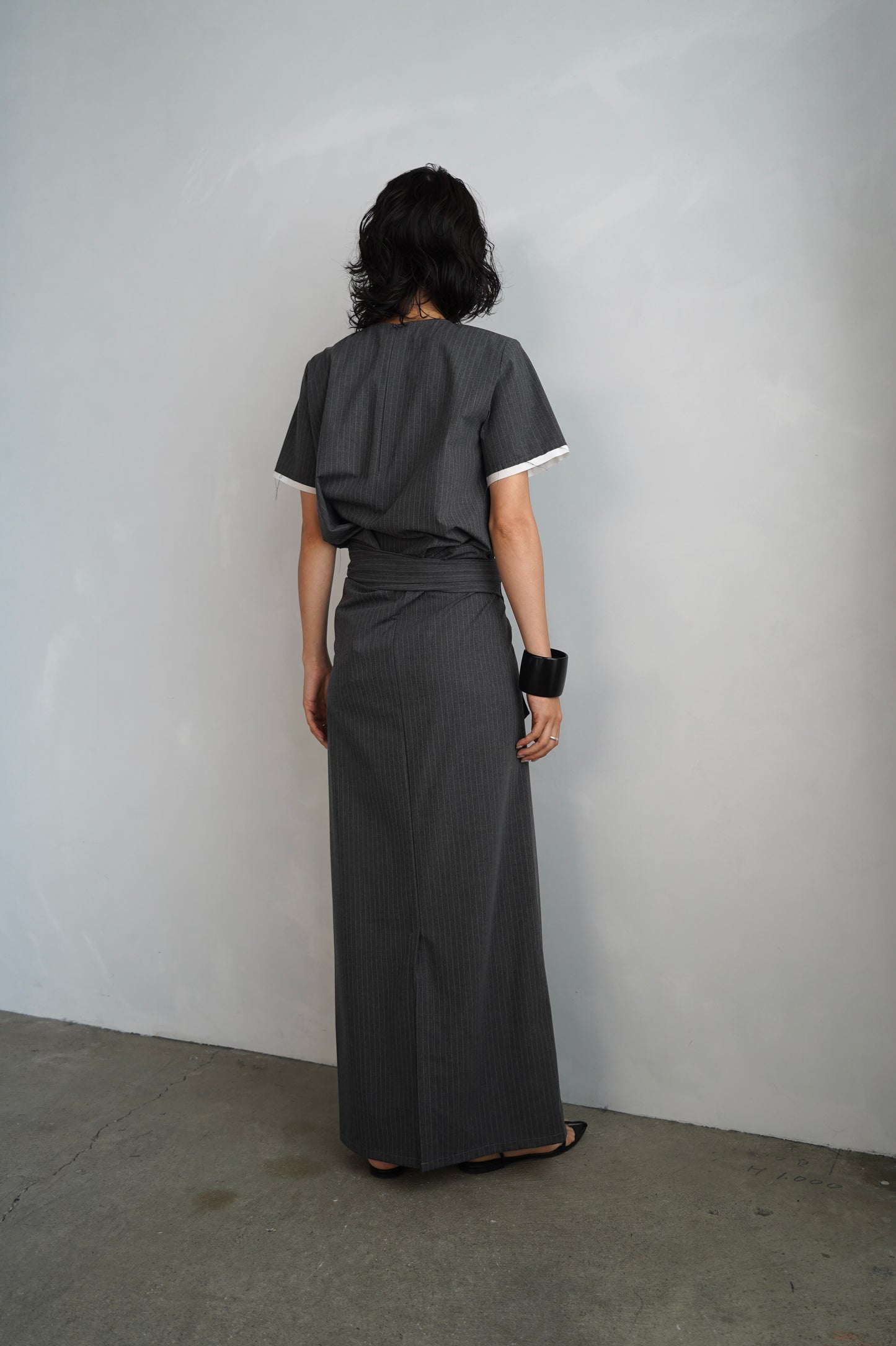 Essential Wrap Skirt / PINSTRIPE -7月10-15日発送-