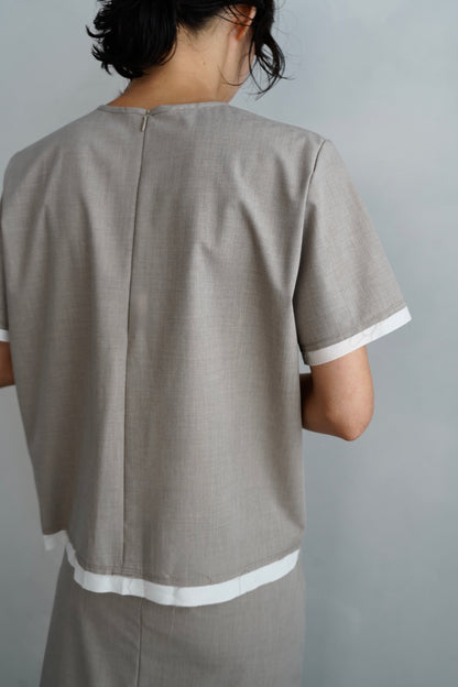 Essential Half Top / BEIGE -7月10-15日発送-