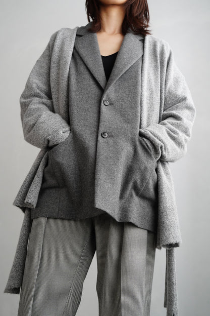 Cachecoeur Knit Cardigan / GRAY