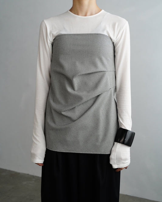 Patterned Bustier / BLACKWHITE