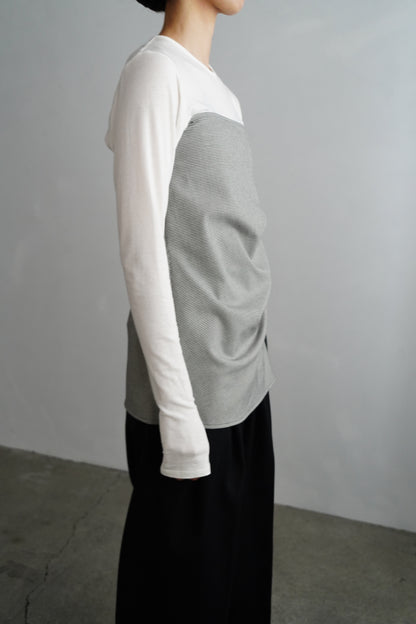 Patterned Bustier / BLACKWHITE