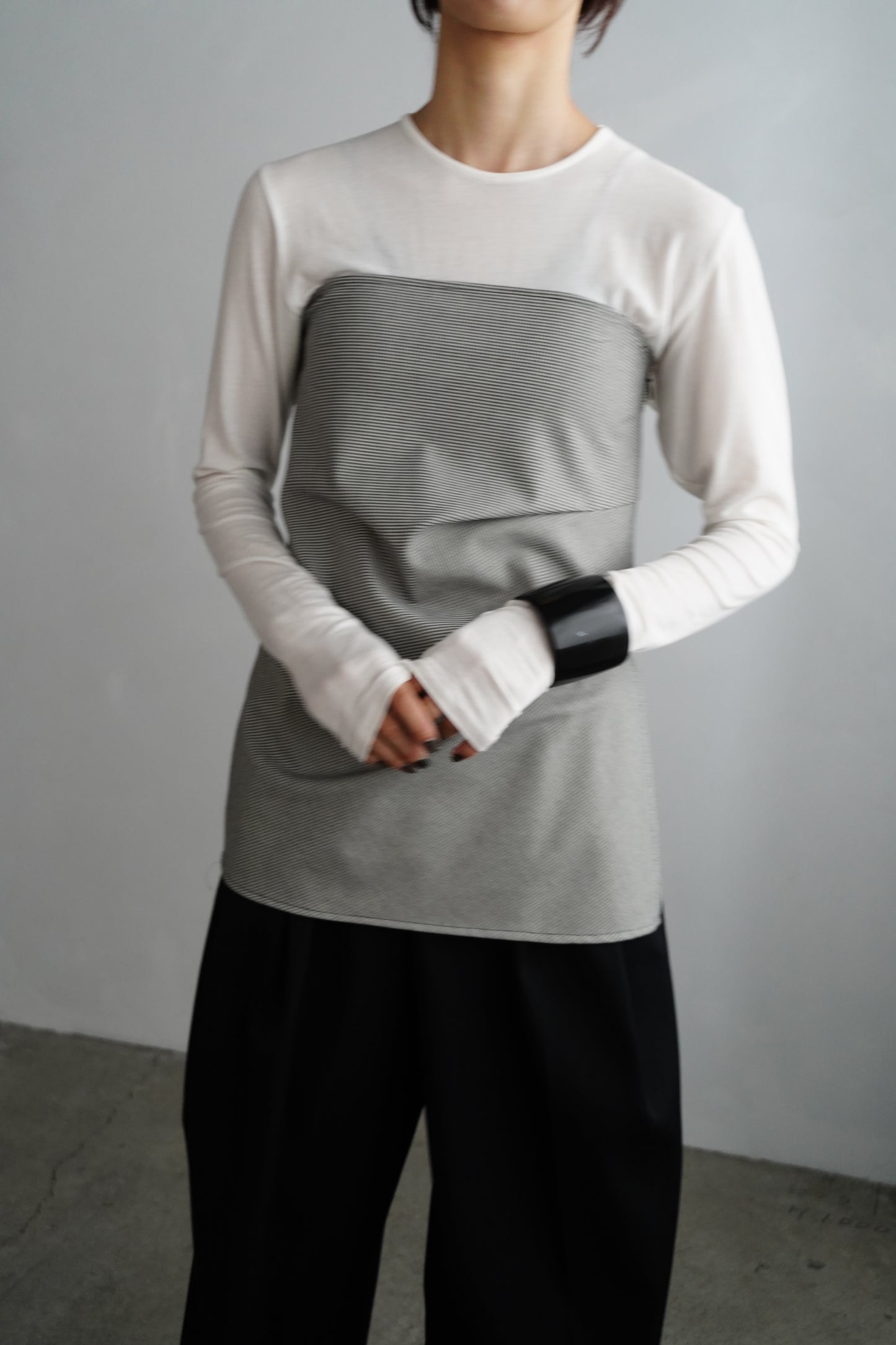 Patterned Bustier / BLACKWHITE