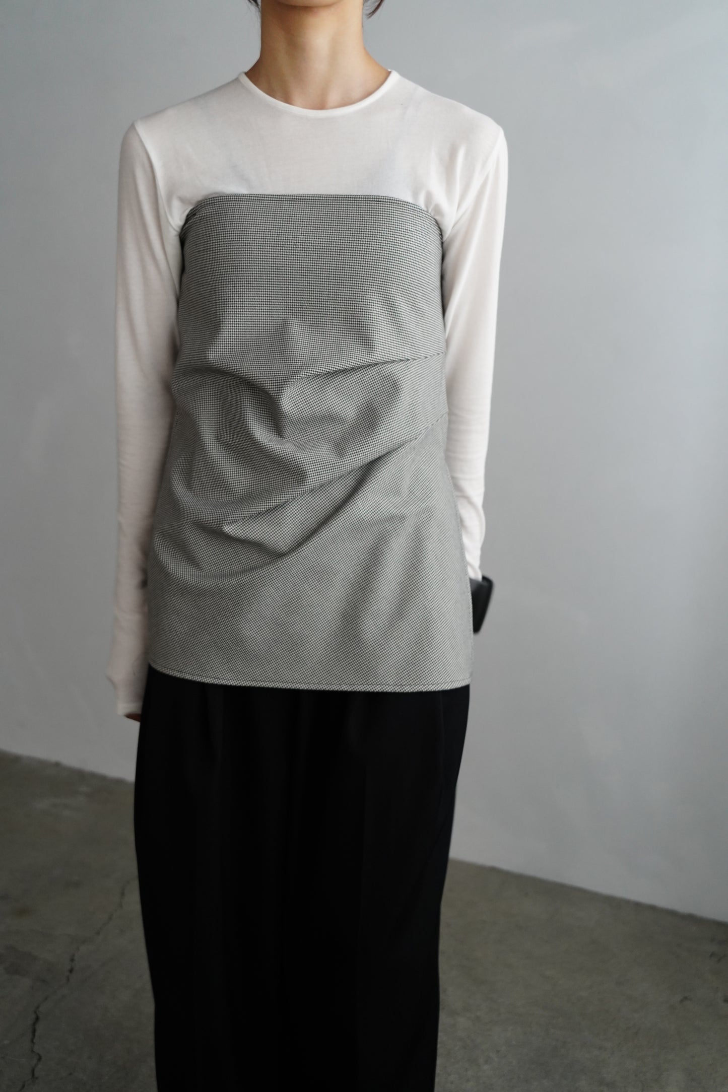 Patterned Bustier / BLACKWHITE