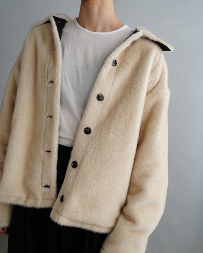 Reversible Fur Blouson / BLACKCREAM