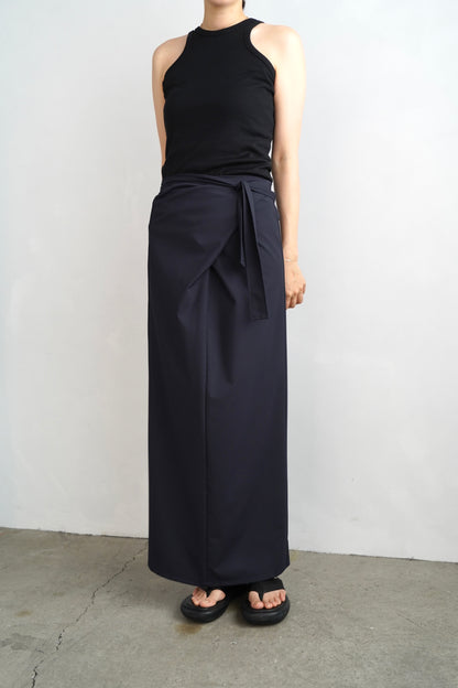 Essential Wrap Skirt / NAVY- 7月10-15日発送-