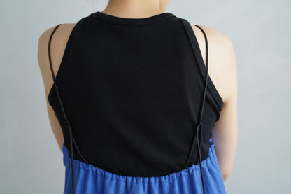 Linen Halter Dress / BLUE -7月10日発送-