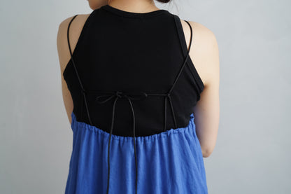 Linen Halter Dress / BLUE -7月10日発送-