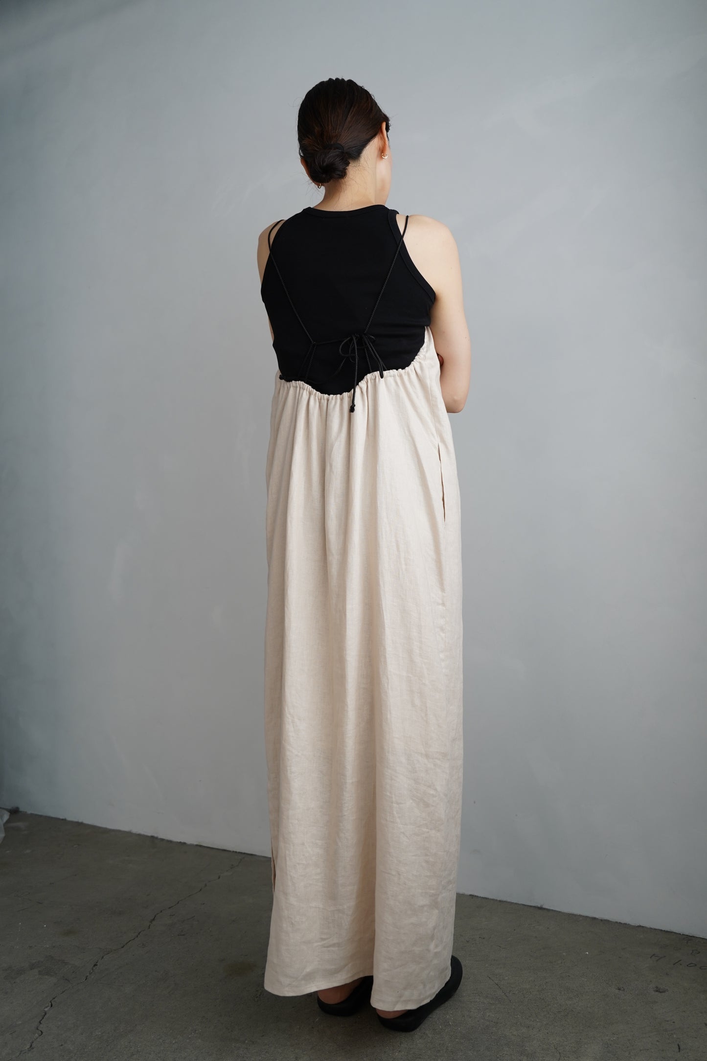 Linen Halter Dress / IVORY -7月10日発送-