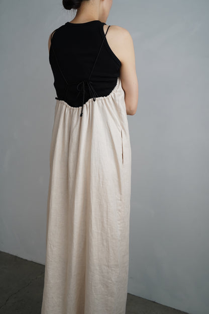 Linen Halter Dress / IVORY -7月10日発送-