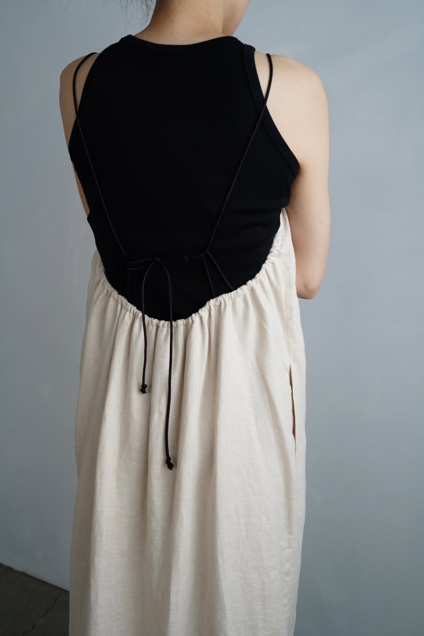 Linen Halter Dress / IVORY -7月10日発送-