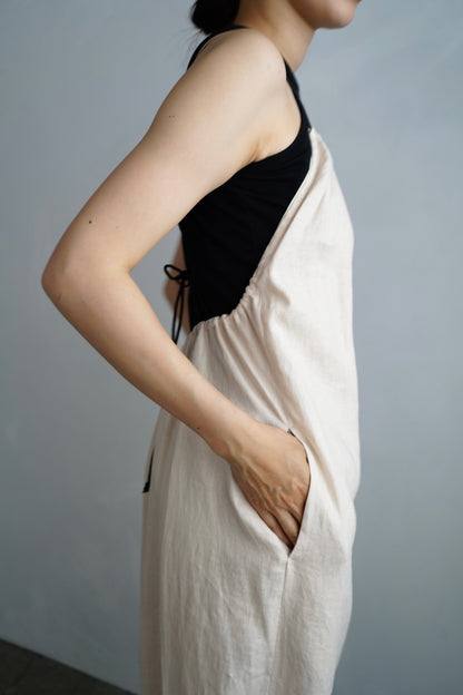 Linen Halter Dress / IVORY -7月10日発送-
