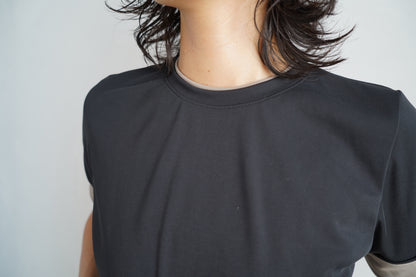 Smooth Tee / BLACK×BEIGE