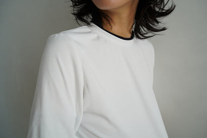 Smooth Tee / WHITE×NAVY