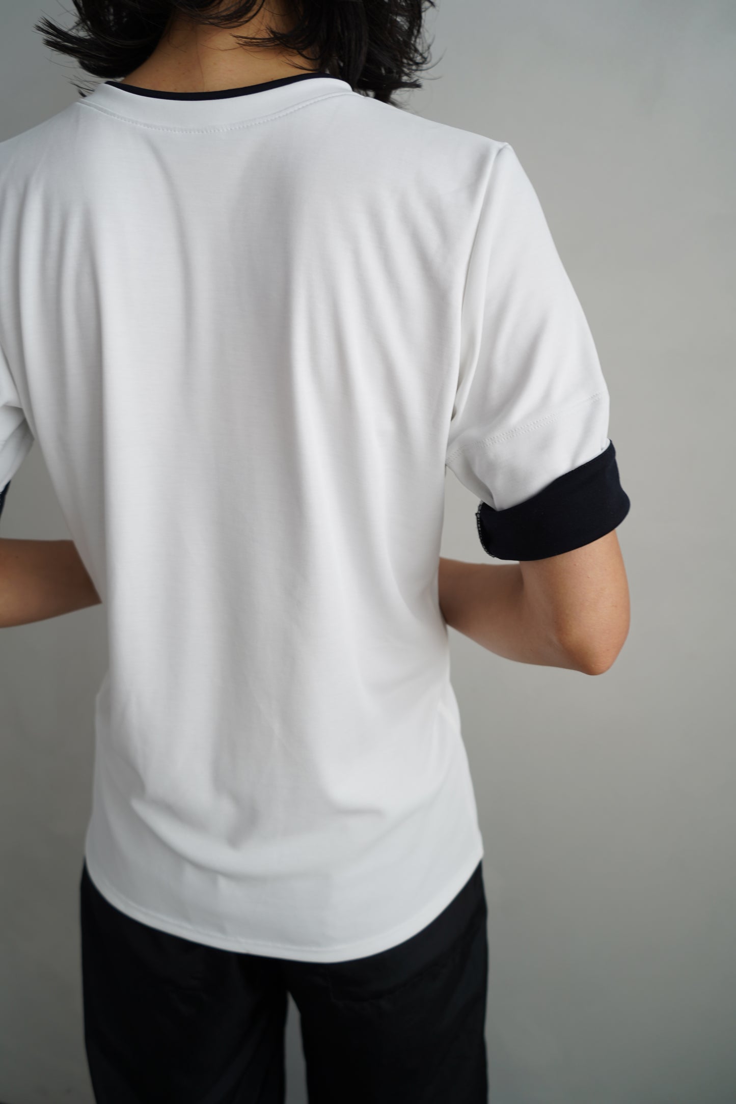 Smooth Tee / WHITE×NAVY