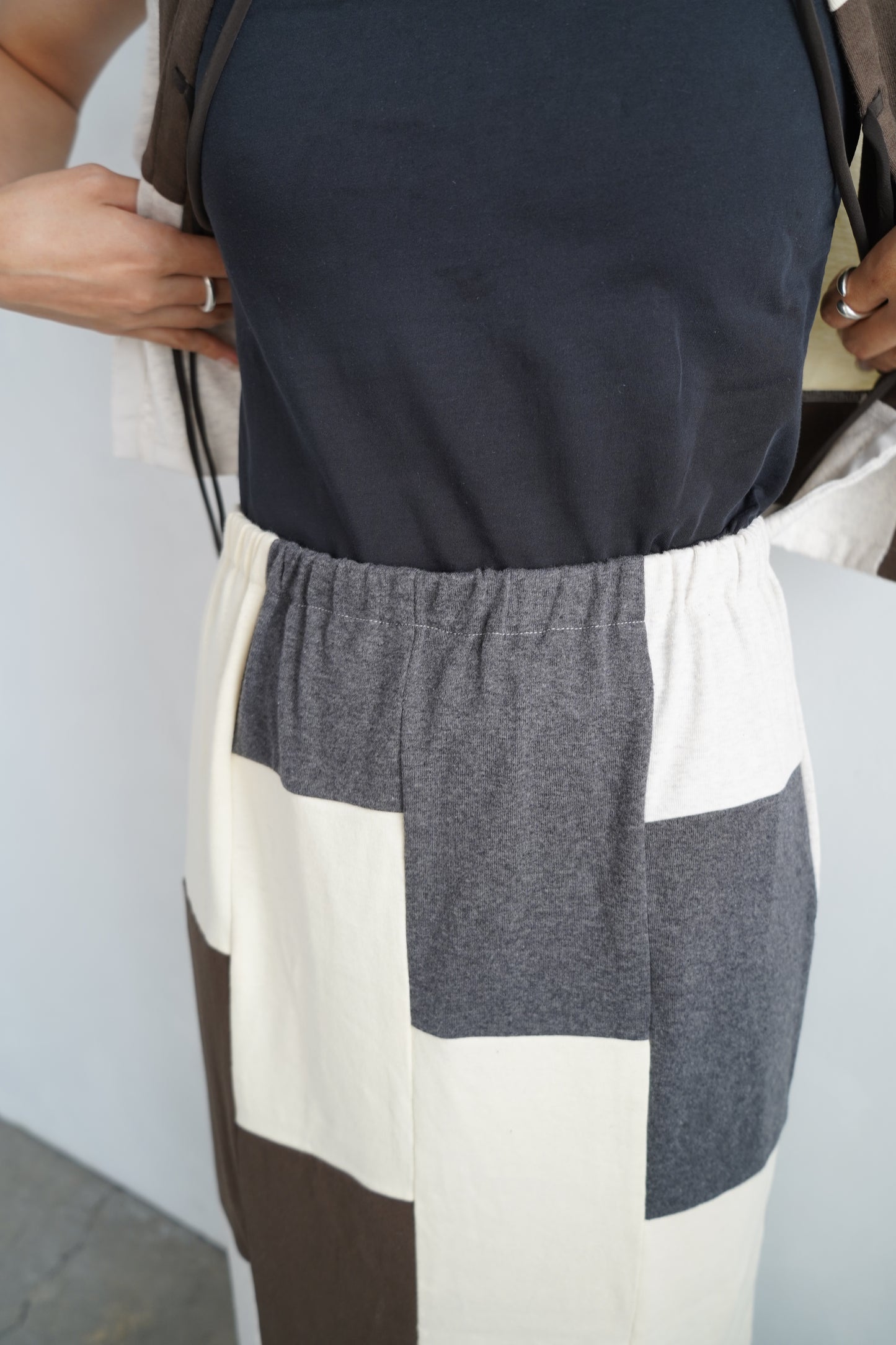 Patchwork Skirt / IVORYBROWN -8月5-10日発送-