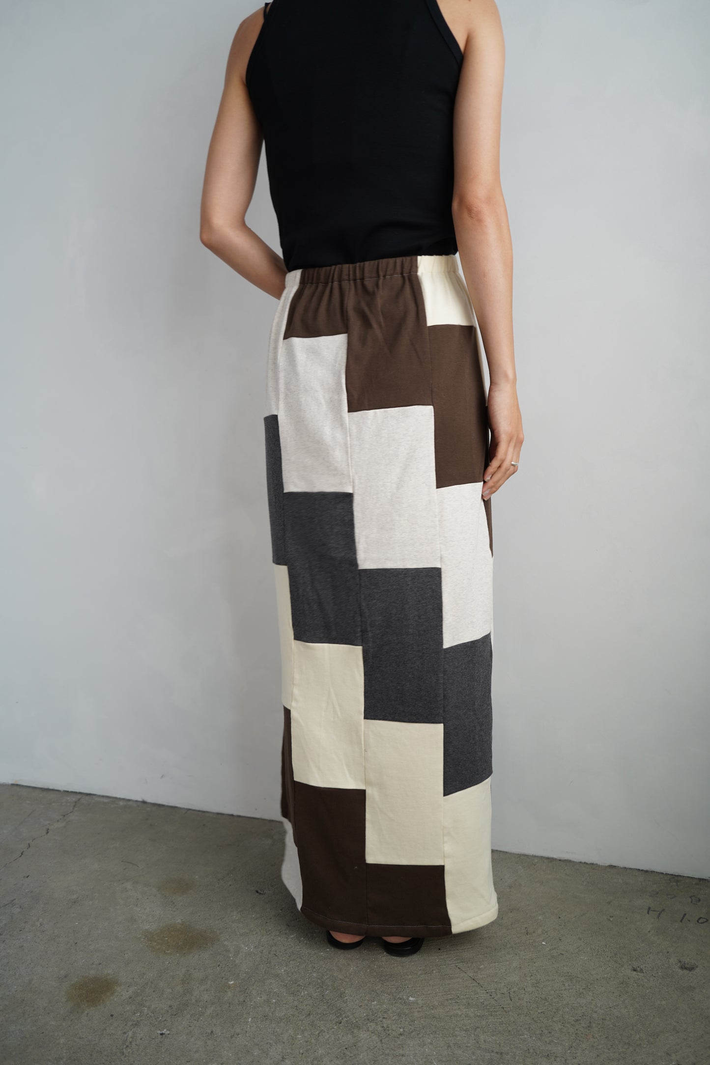 Patchwork Skirt / IVORYBROWN -8月5-10日発送-