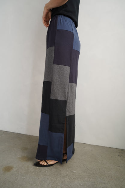 Patchwork Skirt / NAVYBLACK -8月5-10日発送-