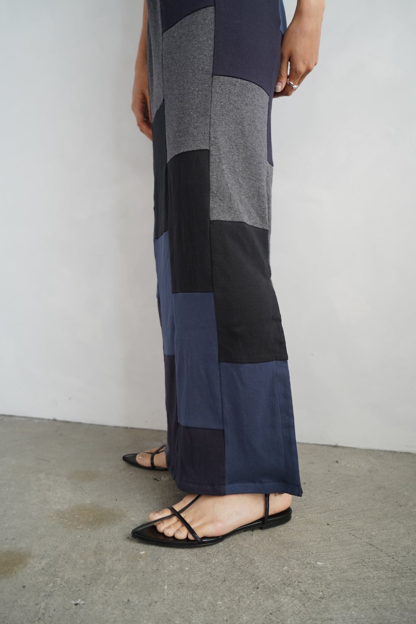 Patchwork Skirt / NAVYBLACK -8月5-10日発送-