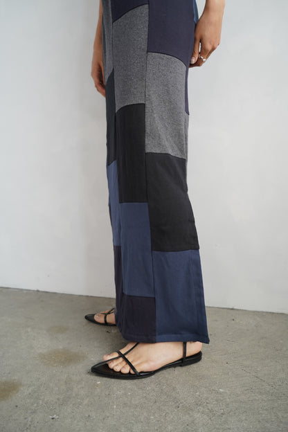 Patchwork Skirt / NAVYBLACK -8月5-10日発送-