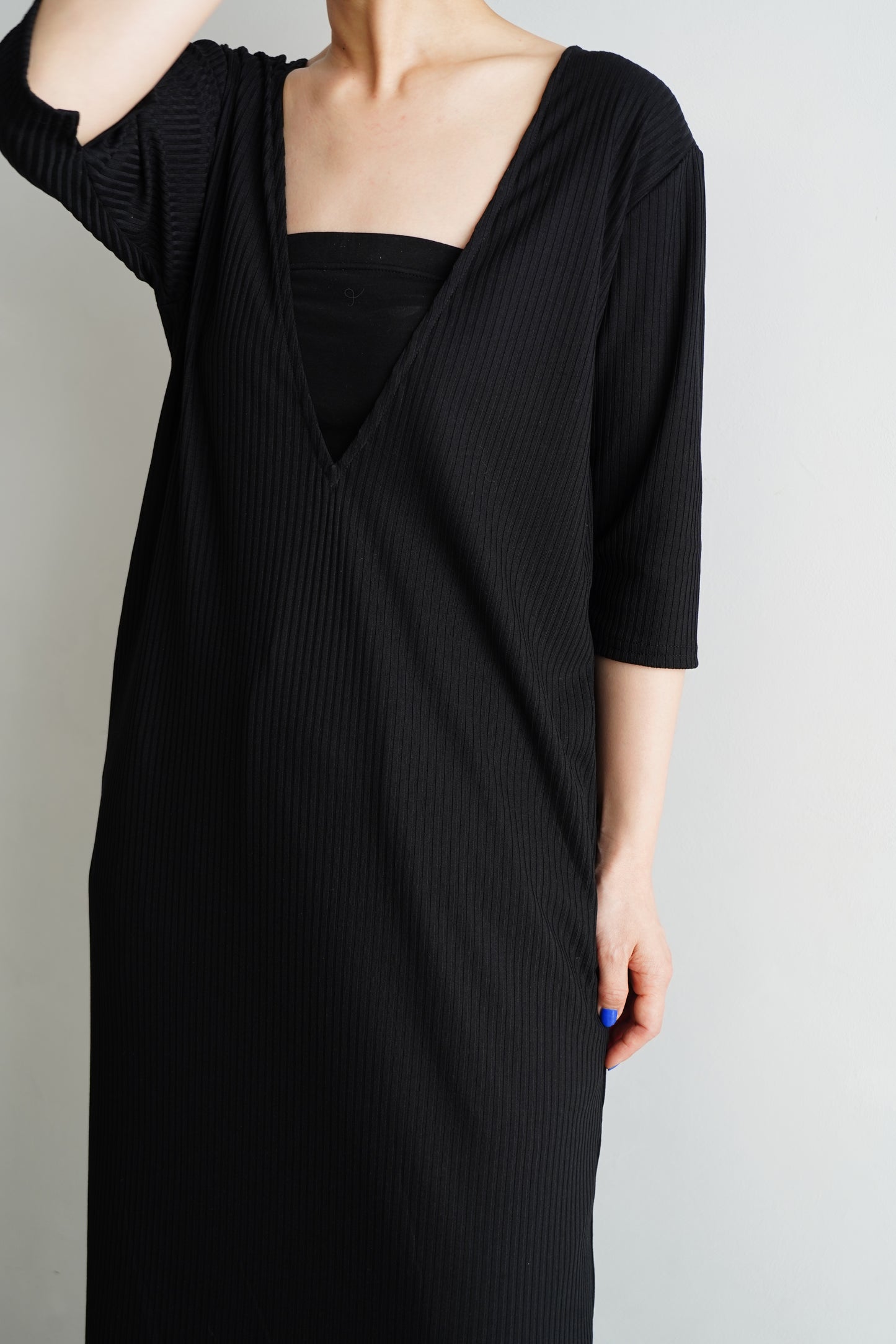 Rib Onepiece / BLACK -5月25-31日発送-
